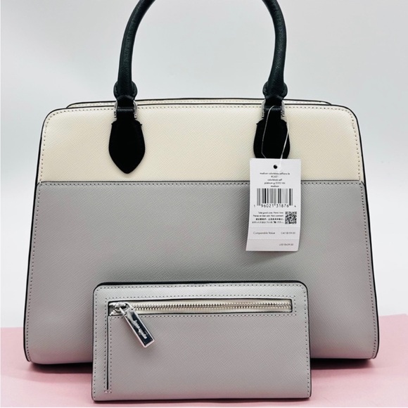 Kate Spade Madison Saffiano Leather Medium Satchel Bag& Large Slim Bifold
Wallet - Picture 4 of 15